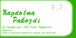 magdolna pakozdi business card